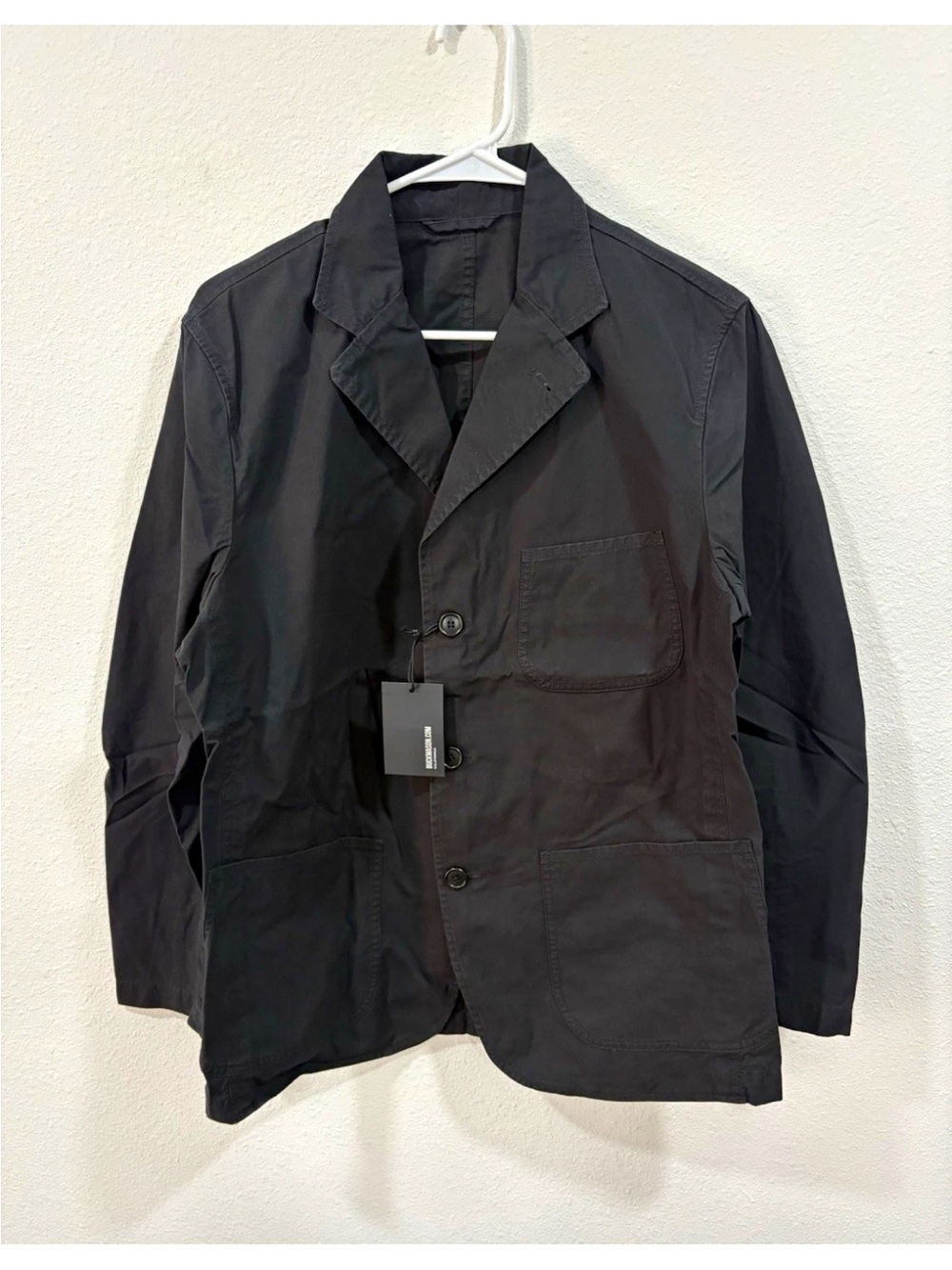 Buck Mason Men’s Medium Black Button Front Casual Jacket NWT